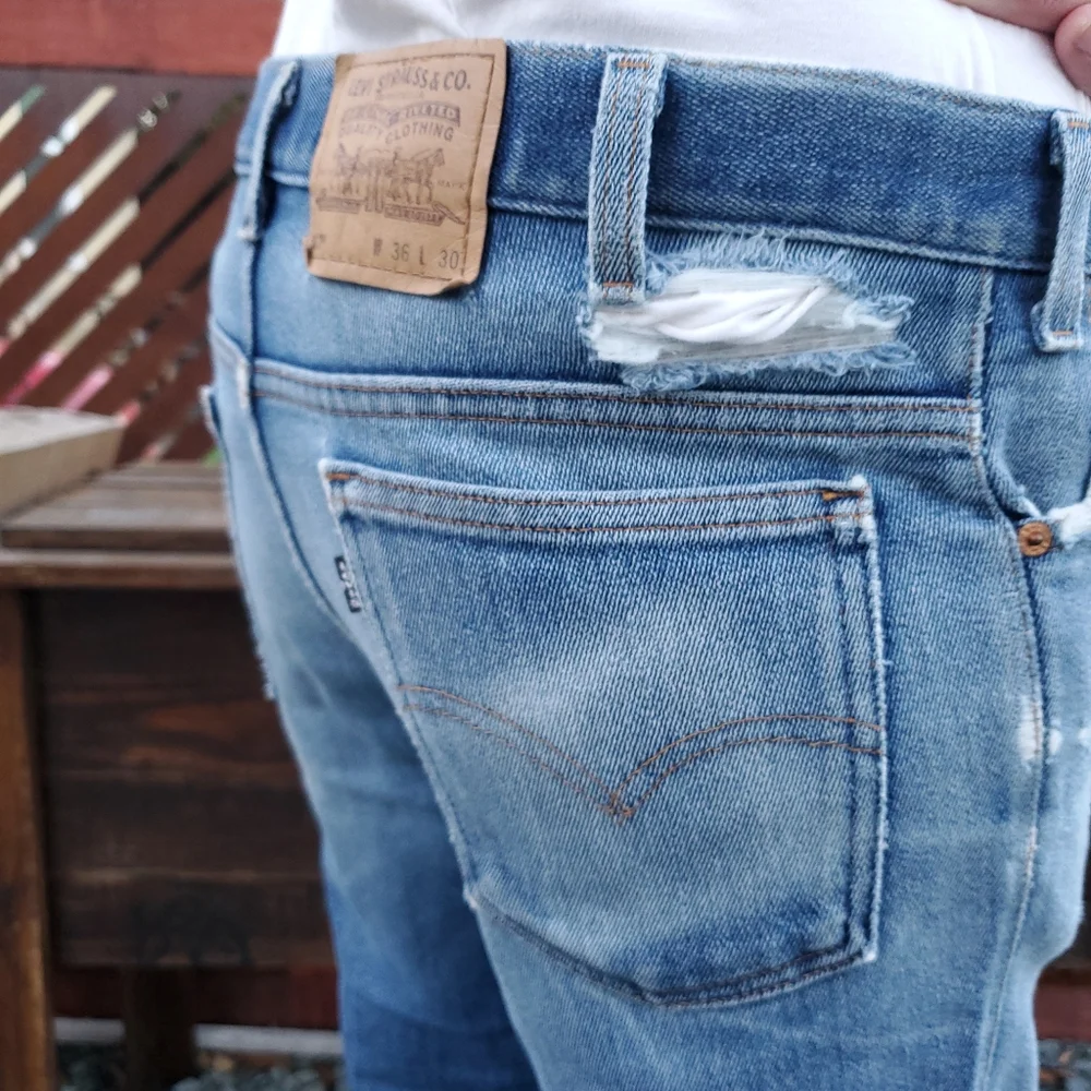 Levi's. Vintage 1970's Black Tab. 517 Boot Cut Flare Men's 36x30. USA made. GVC - Picture 15 of 15